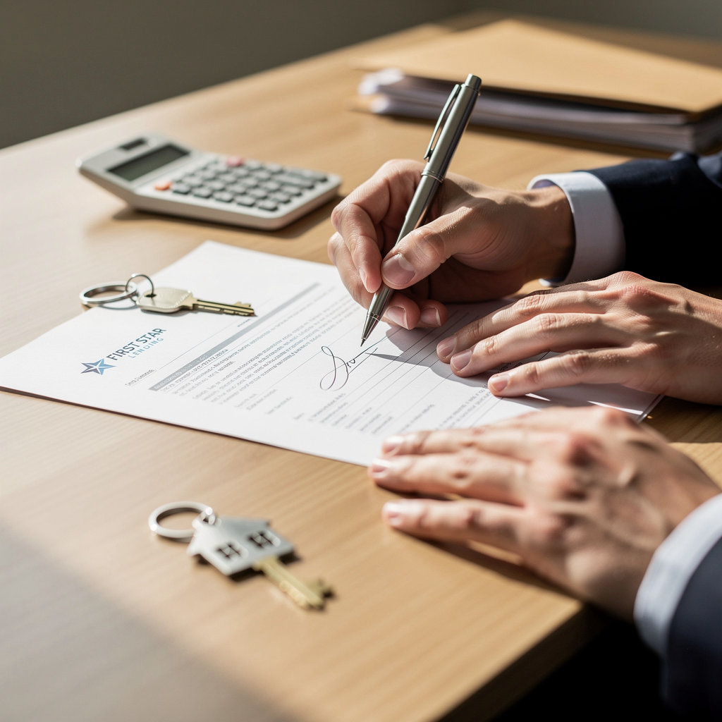 First Star Lending mortgage advisor reviewing home loan options with clients in San Antonio